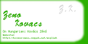 zeno kovacs business card
