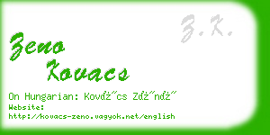 zeno kovacs business card